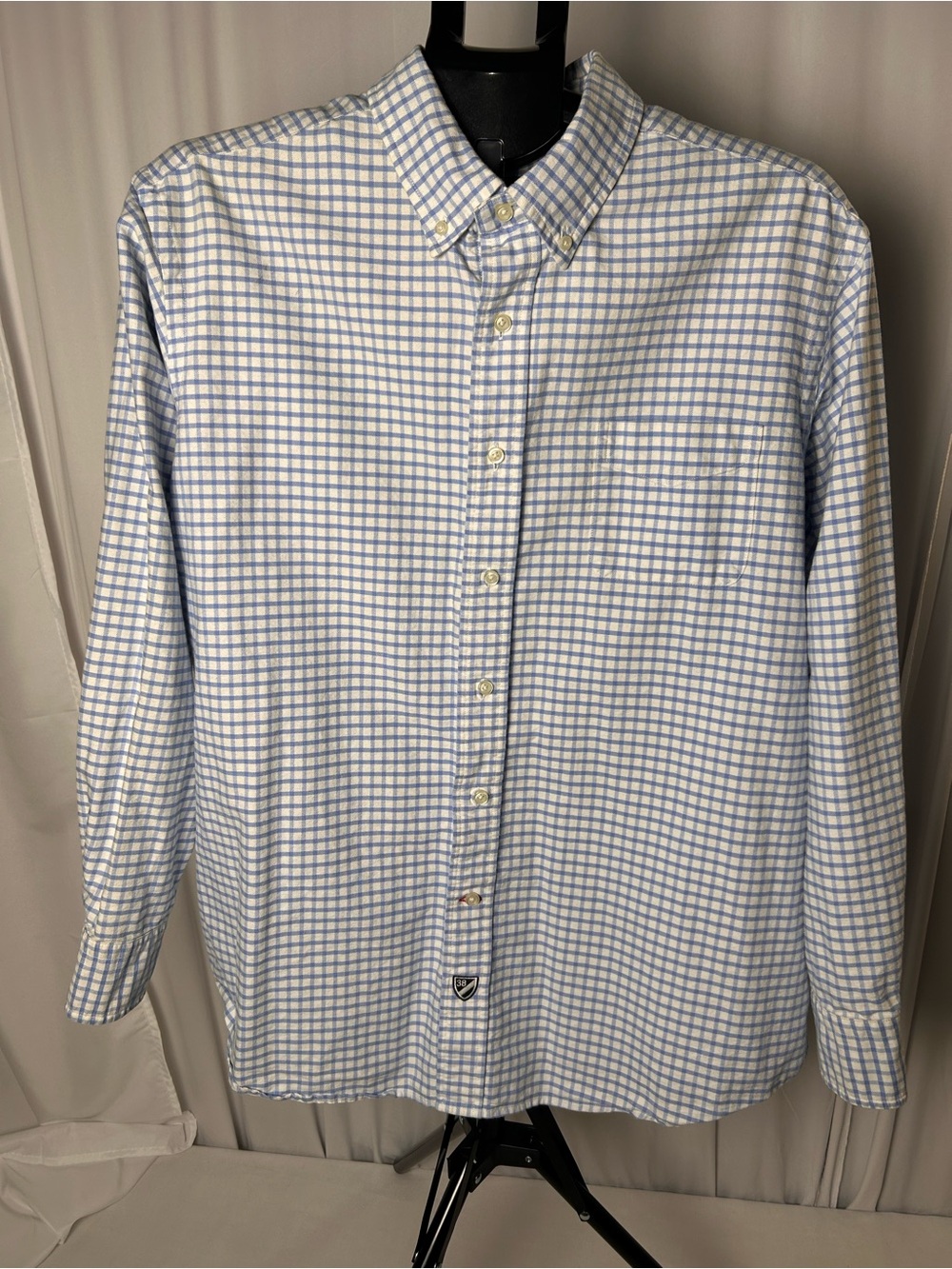 Daniel Cremieux Light Blue and White Checked Button-Down Shirt